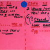 „GLIA“ Compositional notecard by Maryanne Amacher for GLIA, 2005